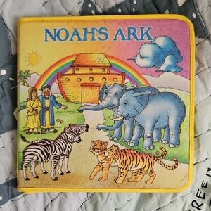 Noah's Ark Soft Learning Book for Kids - Yellow and Blue Felt